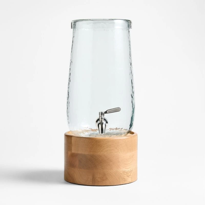 Dax 1.75-Gallon Drink Dispenser and Oak Madeira Stand Set