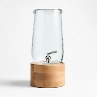 Dax 1.75-Gallon Drink Dispenser and Oak Madeira Stand Set