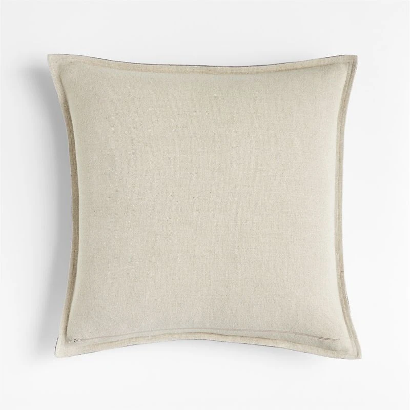 Dark Grey 20"x20" Laundered Linen Throw Pillow Cover