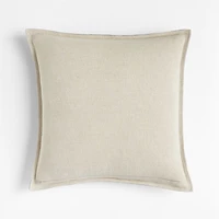 Dark Grey 20"x20" Laundered Linen Throw Pillow Cover