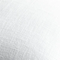 White 20"x20" Laundered Linen Throw Pillow with Feather Insert