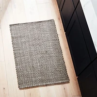 Della Grey Cotton Flat Weave Rug 2'x3'