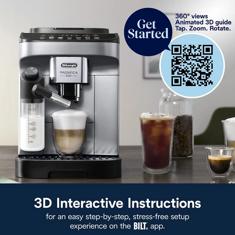 De'Longhi ® Magnifica Evo with LatteCrema ™ Automatic Coffee and Espresso Machine