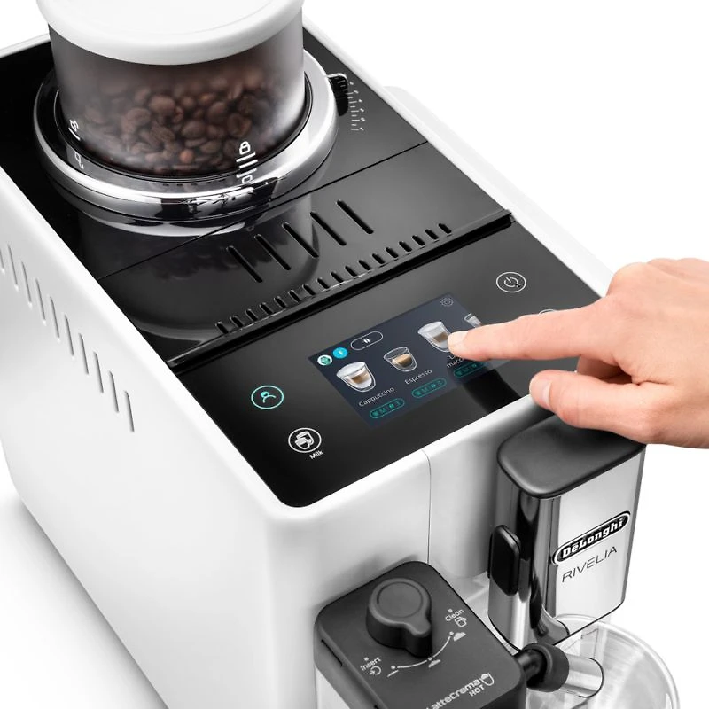 De'Longhi ® Rivelia Fully Automatic Espresso Machine in Arctic White