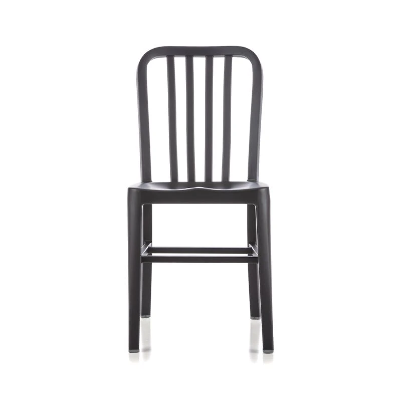 Delta Matte Black Side Chair with Alloy Grey Cushion