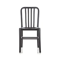 Delta Matte Black Side Chair with Alloy Grey Cushion