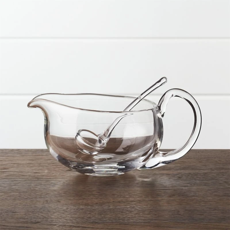 Deluxe Glass Gravy Boat with Ladle