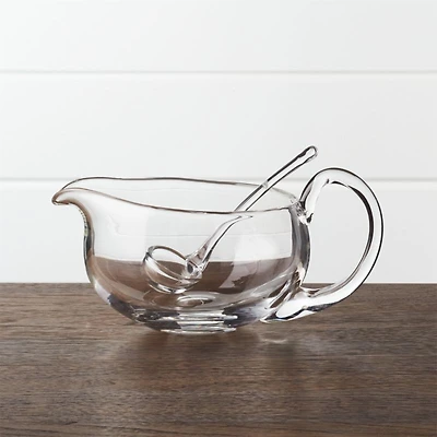 Deluxe Glass Gravy Boat with Ladle
