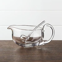 Deluxe Glass Gravy Boat with Ladle