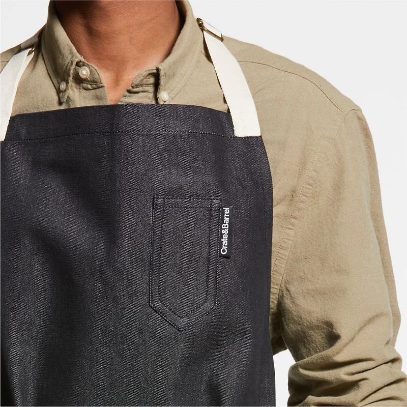 Black Kitchen Apron with Pockets