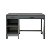 Parke Charcoal Wood 2-Drawer Kids Desk