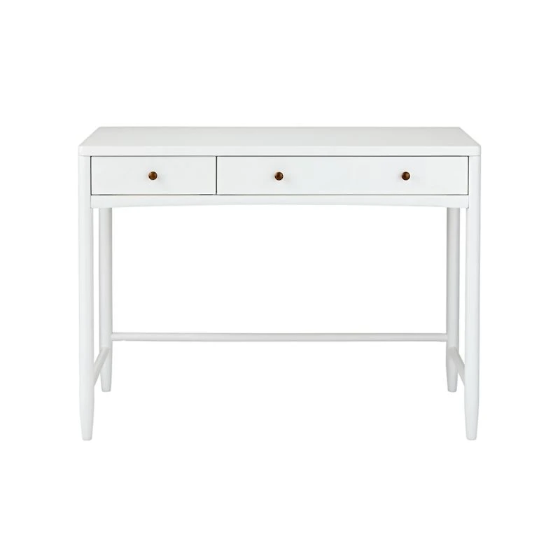Hampshire White Wood 2-Drawer Kids Desk