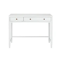 Hampshire White Wood 2-Drawer Kids Desk