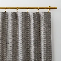 Desmond Cotton Storm Grey Window Curtain Panel with Lining 52"x84"