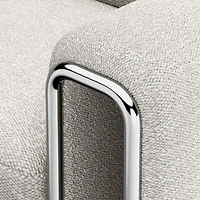 Dessau Boucle Accent Chair with Chrome Frame