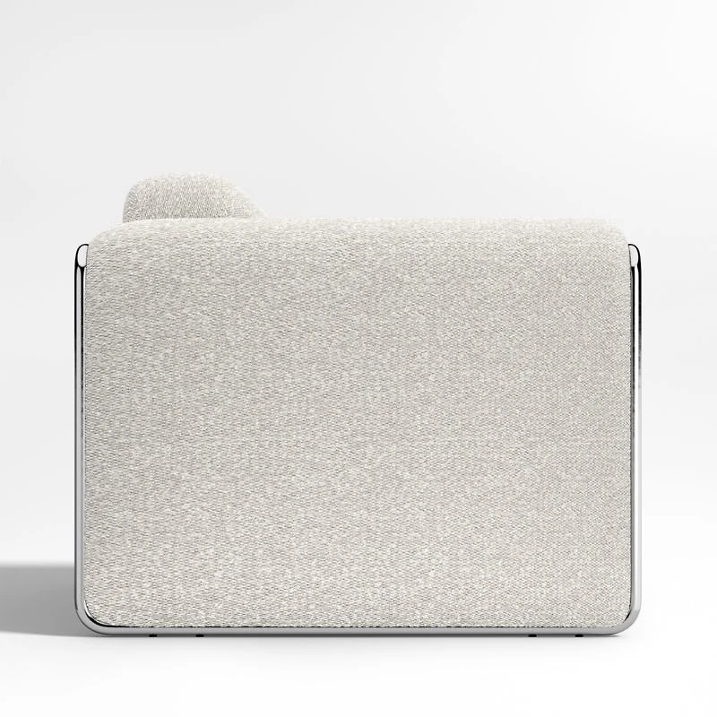 Dessau Boucle Accent Chair with Chrome Frame