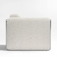 Dessau Boucle Accent Chair with Chrome Frame