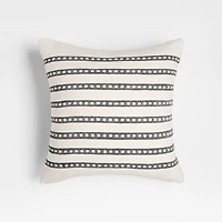 Bolé Road Dessie Ethiopian Cotton 18"x18" Beige Throw Pillow with Microfiber Insert