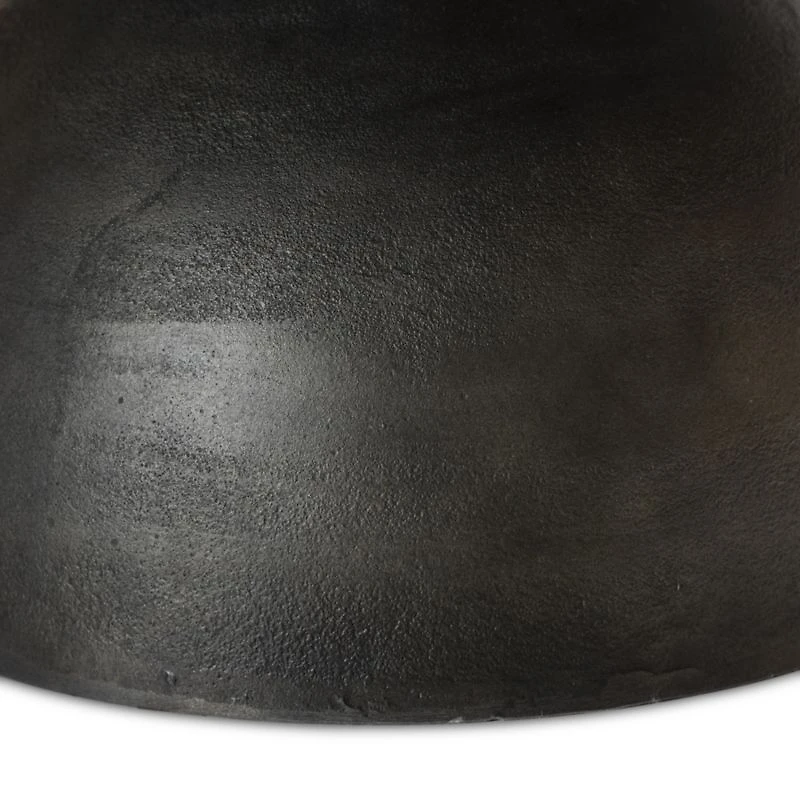 Dev Black Marble and Grey Metal 35" Round Coffee Table