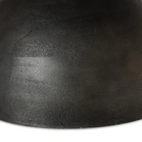 Dev Black Marble and Grey Metal 35" Round Coffee Table