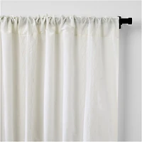 Crisp White Diamond Stitch EUROPEAN FLAX ™-Certified Linen Sheer Window Curtain Panel 52"x84"