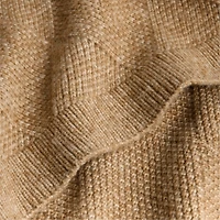 Diamond Knit 70"x55" Camel Tan Throw Blanket