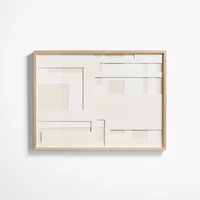 "Dimension I" Framed Hand-Cut Paper Wall Art 30"x 40" by Coup d'Esprit