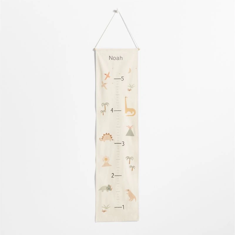 Dinosaur Canvas Personalized Kids Growth Chart