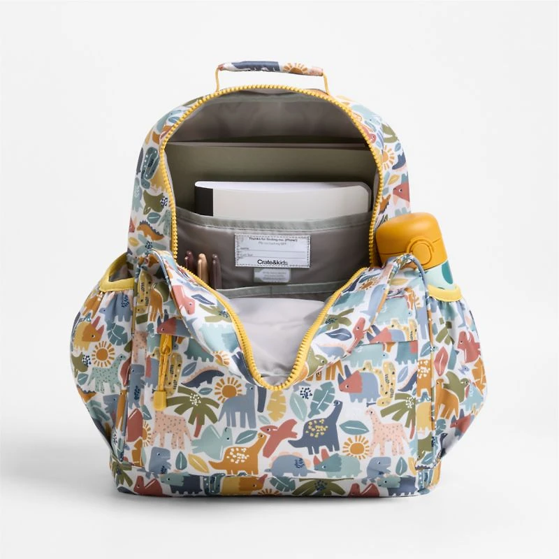 Dinosaur Friends Large Kids Backpack with Side Pockets