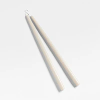 Off-White 18" Dipped Taper Candles 18", Set of 2