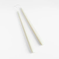 12" Dipped Linen Taper Candles, Set of 2