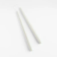 12" Dipped Linen Taper Candles, Set of 2