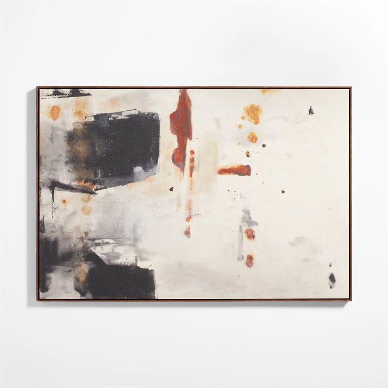 "Dissemblance I" Framed Beige Wall Art Print 54"x80"