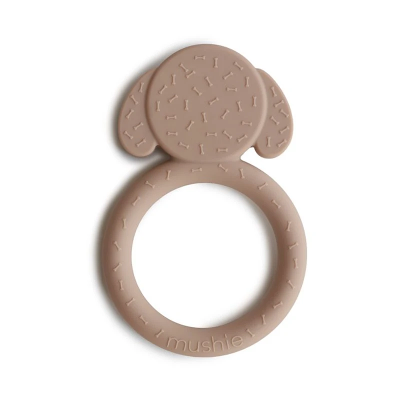 Mushie Light Brown Dog Silicone Baby Teether