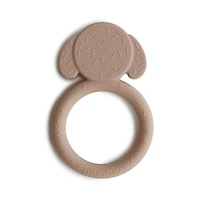 Mushie Light Brown Dog Silicone Baby Teether