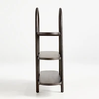 Canyon Black Wood Wide 3-Shelf Bookcase by Leanne Ford