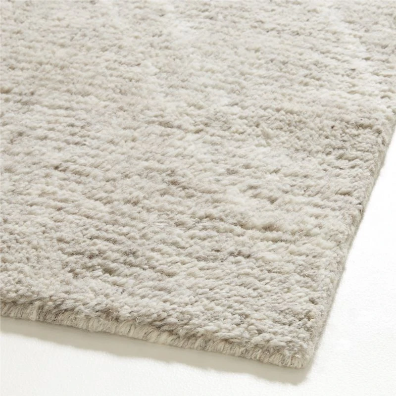 Dolomites Wool Hand-Knotted Silver Grey Area Rug 10'x14'