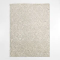 Dolomites Wool Hand-Knotted Silver Grey Area Rug 10'x14'
