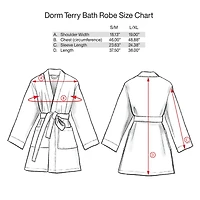 Dorm Terry Sky Blue Robe Large/Extra Large