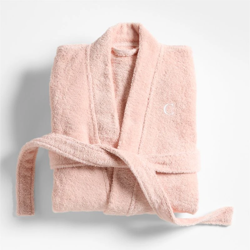 Dorm Terry Pale Pink Bath Robe Large/Extra Large