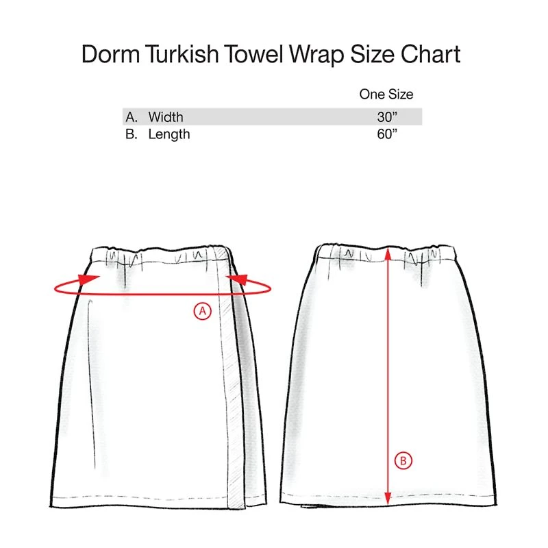Dorm Turkish Organic Cotton Pale Pink Towel Wrap