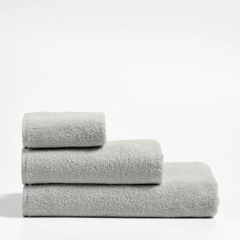 Dorm Turkish Organic Cotton Light Grey Washcloth