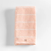 Dorm Turkish Organic Cotton Pale Pink Striped Hand Towel