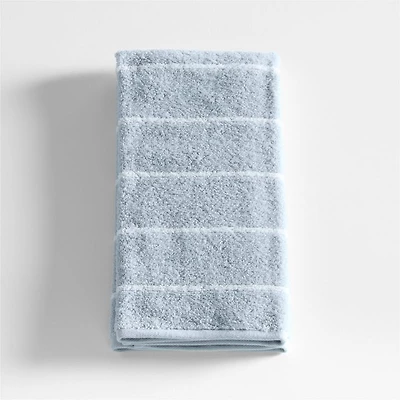 Dorm Turkish Organic Cotton Sky Blue Striped Hand Towel