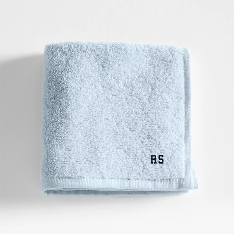 Dorm Turkish Organic Cotton Sky Blue Washcloth