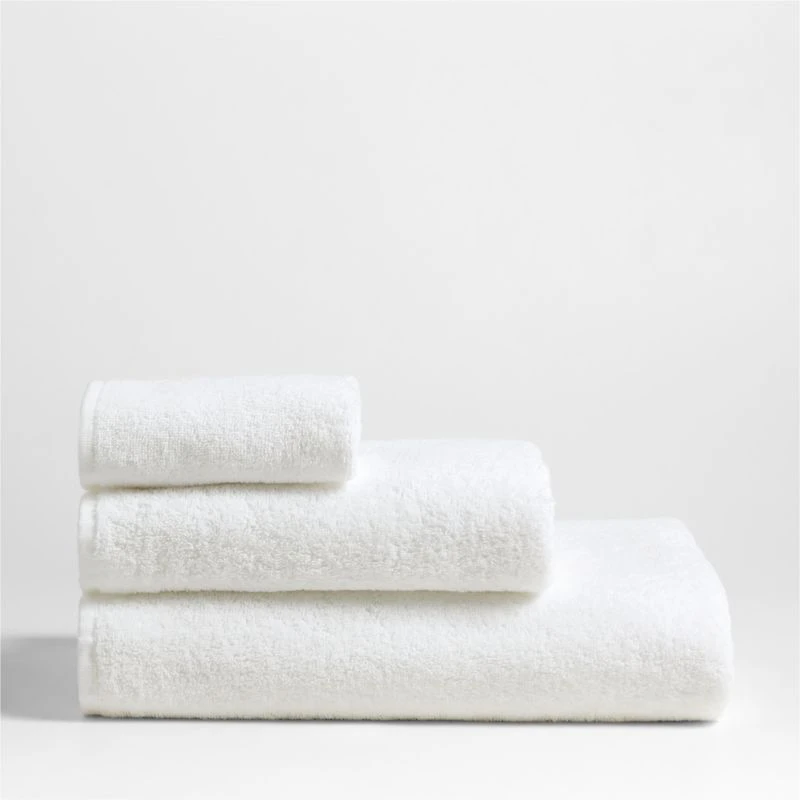 Dorm Turkish Organic Cotton Crisp White Washcloth