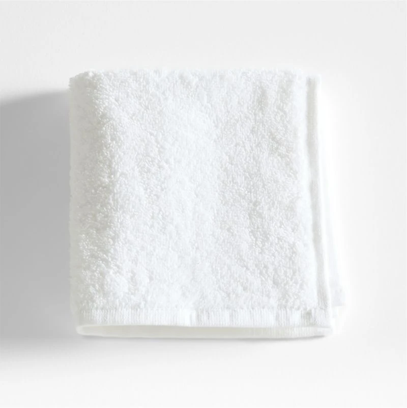 Dorm Turkish Organic Cotton Crisp White Washcloth