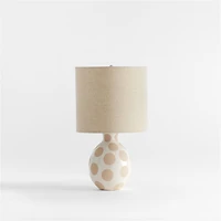 Dot White Ceramic Kids Table Lamp