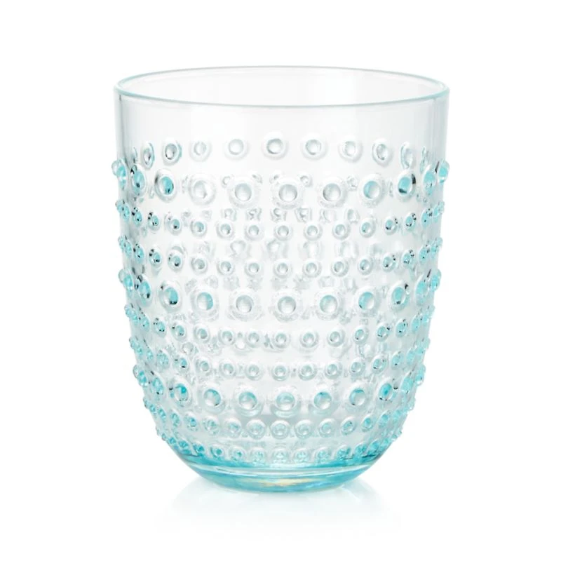 Dottie Aqua Acrylic Drink Glass