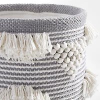 Dottie Grey Woven Macrame Kids Small Storage Bin
